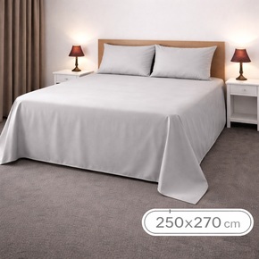 Lakana 250x270cm Executive satiini, hopeanharmaa