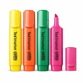 Textmarkör, 5 mm, 4 färger