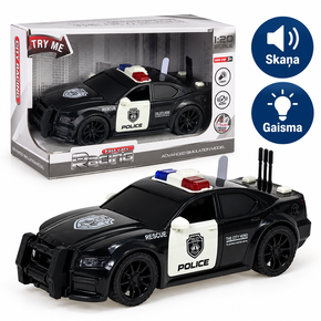 Toy police car with sound and light