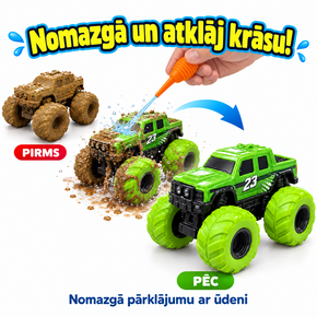 Leluauto, jossa on pestävä päällyste ja vesipumppu