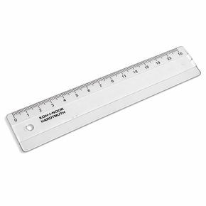 Linjal i plast 15 cm