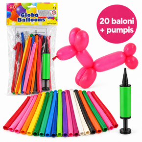 Baloni modelēšanai 20 gab + pumpis