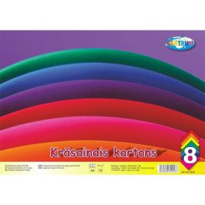 Krāsainais kartons  A4 8 lapas