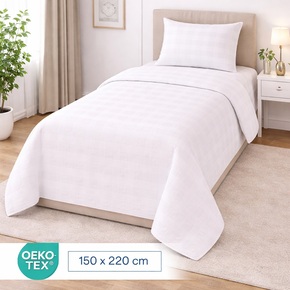Påslakan 150x220cm Presidential satin med mönster, enkel, 1 lager