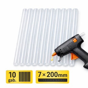 Limstift för limpistol 7x200mm, 10 st.