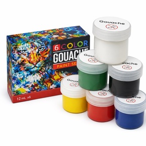 Gouache-färger 6 st.