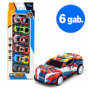 Toy sports car set, 6 pieces
