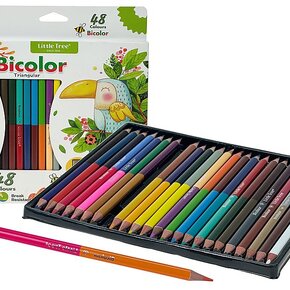 Coloured pencils, 24=48 colours, double-ended