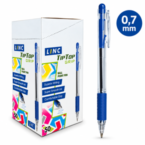Pildspalva lodīšu automātiska zila, 0.7mm Linc