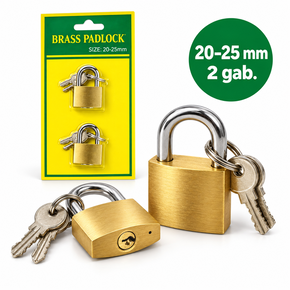 Brass padlocks 20 - 25mm