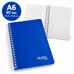 Note pad A6, 80 p. perforated with spiral