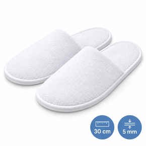 Hotel slippers Royal,velour 5mm sole,30cm,closed