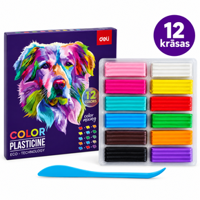 Plastilīns 12 krāsas
