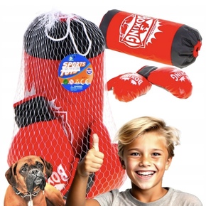 Boxningssäck och handskar, set
