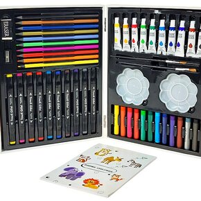 Kreativt kit för att rita i en resväska