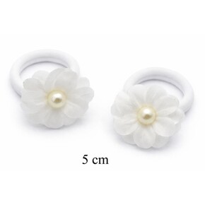 White hair ties, 2 pcs.