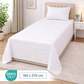 Lakan 160x270cm Presidential satin med mönster, enkel, 1 lager